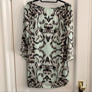 MILLY BUTTERFLY SLEEVE SATIN DRESS